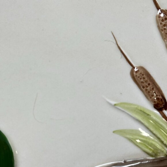 Otagiri Astray Duck Ceramic Mallard Design 7 inch Round 1982 Vintage 3 Slot - Picture 6 of 9